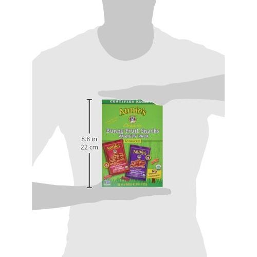  Annies Homegrown Annies Organic Bunny Fruit Snacks, Variety Pack, 12 Pouches, 144 Pouches, 0.8oz (Pack of 12)