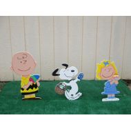 AnnsBrushstrokes Peanuts Easter Yard Art