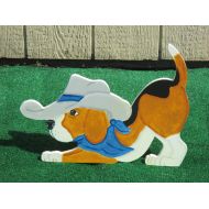 AnnsBrushstrokes Beagle Cowboy Dog Yard Sign