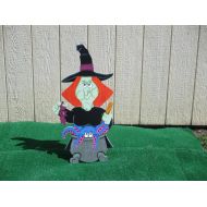 AnnsBrushstrokes Halloween Witch Cooking Yard Sign
