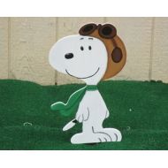 AnnsBrushstrokes Peanuts Snoopy Flying Ace Yard Sign