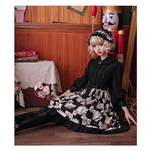  Annyu King Sweet Lolita Printed Floral Dress Sleeveless Chiffon JSK Princess Dress