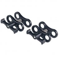 ANO 2 Pack 1 Inch Ball Clamp for Underwater Arms System Easy Releasing and Mounting