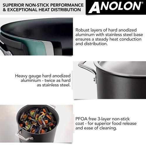  Anolon Authority HA Suppentopf, 24 cm, 7,6 l