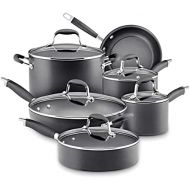 Anolon Advanced Hard Anodized Nonstick Cookware Pots and Pans Set, 11 Piece, Graphite