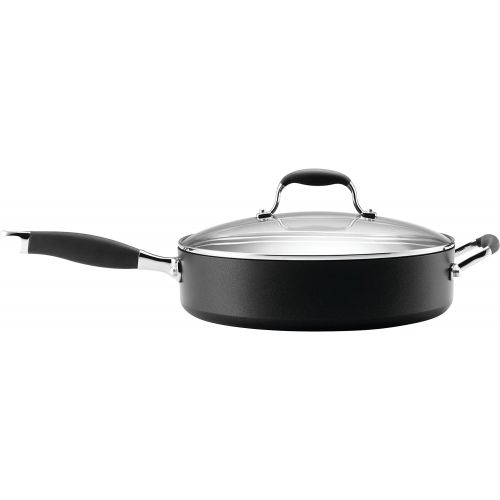  Anolon Advanced Hard Anodized Nonstick Saute Fry Pan with Helper Handle, 5 Quart, Gray