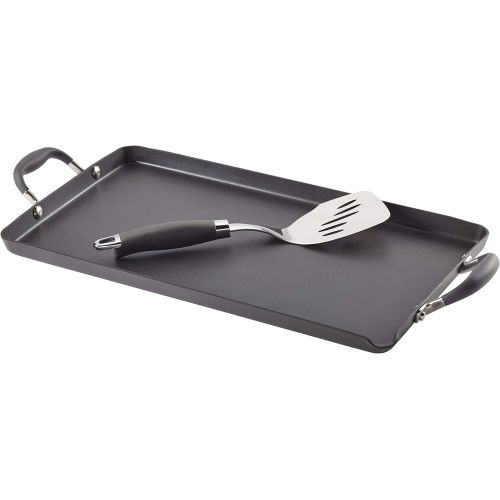  Anolon Advanced Hard Anodized Nonstick Griddle Pan/Flat Grill, 18 Inch x 10 Inch, Gray