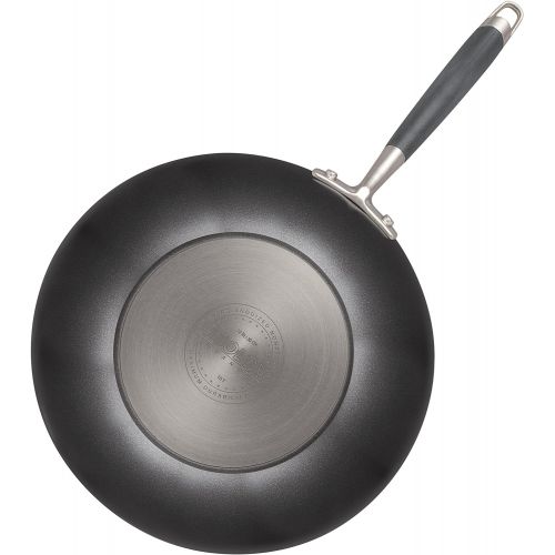  Anolon Advanced Hard Anodized Nonstick Frying Pan/ Fry Pan/ Saute Pan/ All Purpose Pan with Lid - 12 Inch, Gray