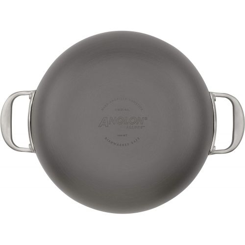  [아마존베스트]Anolon Allure Hard Anodized Aluminum Dutch Oven, 5 Quart, Dark Gray