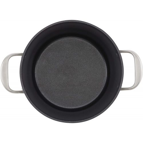  [아마존베스트]Anolon Allure Hard Anodized Aluminum Dutch Oven, 5 Quart, Dark Gray