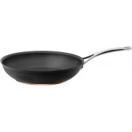 Anolon Nouvelle Copper Hard-Anodized Nonstick 10-Inch Covered French Skillet. Dark Gray
