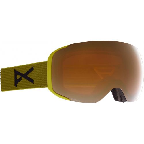  Anon Mens M2 Goggle with Spare Lens, Green/Perceive Sunny Bronze
