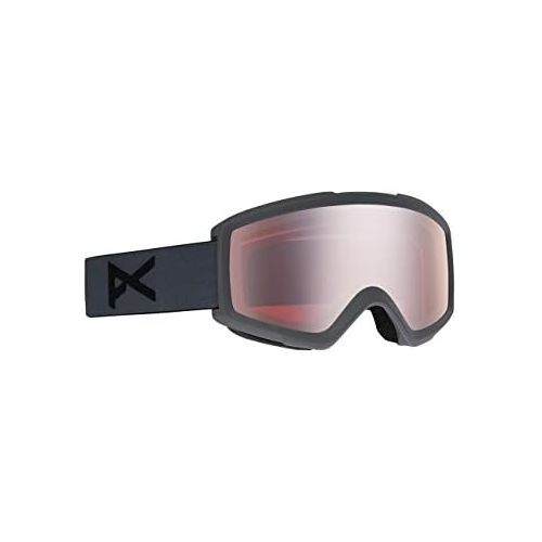  Anon Helix 2.0 w Spare Lens Snow Goggles One Size Stealth ~ Silver Amber