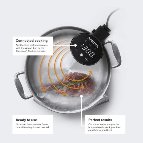  [아마존베스트]Anova Culinary AN500-US00 Sous Vide Precision Cooker (WiFi), 1000 Watts | Anova App Included, Black and Silver