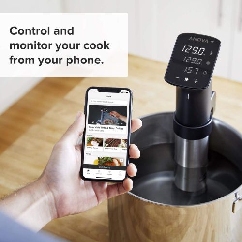  [아마존베스트]Anova Culinary | Sous Vide Precision Cooker Pro (WiFi) | 1200 Watts | All Metal | Anova App Included & ANTC01 Sous Vide Cooker Cooking container, Holds Up to 16L of Water, With Rem