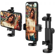 [아마존베스트]Anozer Handy Stativ Adapter Handyhalterung mit Standard 1/4 -20 Schraubenkopf fuer Stativ Tripod Selfie Stick Einbeinstativ Ringlicht, mit verstellbarer Klemme fuer iPhone, Samsung,