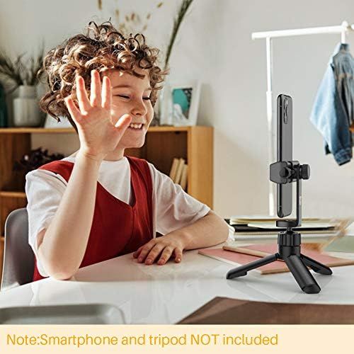  [아마존베스트]Anozer Handy Stativ Adapter Handyhalterung mit Standard 1/4 -20 Schraubenkopf fuer Stativ Tripod Selfie Stick Einbeinstativ Ringlicht, mit verstellbarer Klemme fuer iPhone, Samsung,