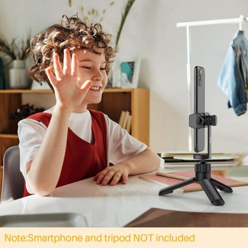  [아마존베스트]Anozer Handy Stativ Adapter Handyhalterung mit Standard 1/4 -20 Schraubenkopf fuer Stativ Tripod Selfie Stick Einbeinstativ Ringlicht, mit verstellbarer Klemme fuer iPhone, Samsung,