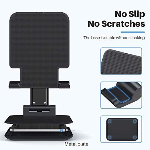  [아마존베스트]Anozer Foldable Tablet Stand, Height Adjustable Tablet Holder, Universal Portable Desk Tablet Stand, Tablet Stand, Adjustable Bedside Tab Holder for Mobile Phone, iPad, Samsung Gal