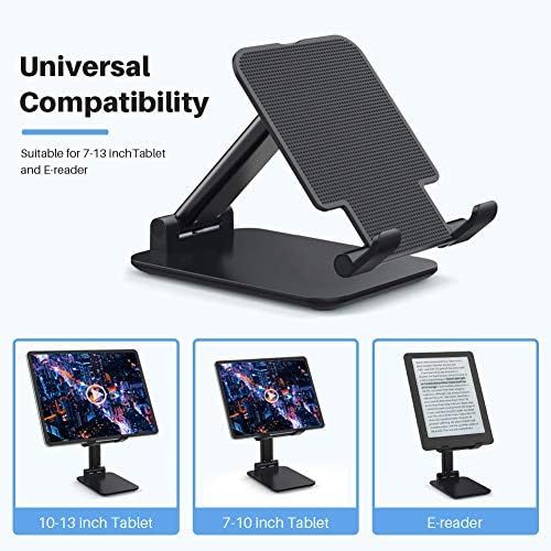  [아마존베스트]Anozer Foldable Tablet Stand, Height Adjustable Tablet Holder, Universal Portable Desk Tablet Stand, Tablet Stand, Adjustable Bedside Tab Holder for Mobile Phone, iPad, Samsung Gal