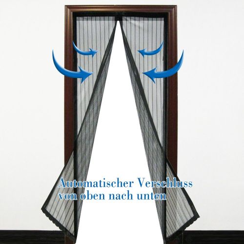  [아마존 핫딜]  [아마존핫딜]Anpro Fliegengitter Tuer Moskitonetz Tuer 90 x 210CM, Insektenschutz Magnet Vorhang Fliegenvorhang fuer Balkontuer Wohnzimmer, Schwarz, EINWEG