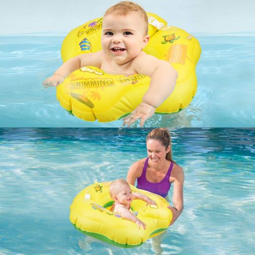  [아마존 핫딜]  [아마존핫딜]Anpro Baby Schwimmring Aufblasbarer Schwimmtrainer, Mitwachsende Schwimmhilfe, Schwimmsitz Schwimmreifen, Baby Float Innendurchmesser 15cm, Aussendurchmesser 56cm fuer Babys ab 3 bis