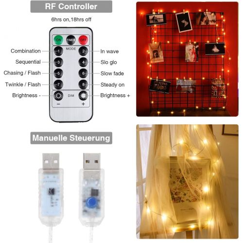  [아마존 핫딜] [아마존핫딜] Anpro LED USB Lichtervorhang 3m x 3m, 300 LEDs USB Lichterkettenvorhang mit 8 Lichtmodelle fuer Partydekoration deko schlafzimmer, Innenbeleuchtung, Warmweiss