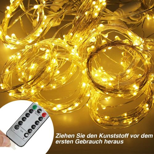  [아마존 핫딜] [아마존핫딜] Anpro LED USB Lichtervorhang 3m x 3m, 300 LEDs USB Lichterkettenvorhang mit 8 Lichtmodelle fuer Partydekoration deko schlafzimmer, Innenbeleuchtung, Warmweiss