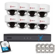 [아마존베스트]Anpviz 8CH 5MP PoE Home Security Cameras System with 2TB HDD, H.265 4K 8-Channel NVR Security System and 8pcs 5MP Outdoor Weatherproof 98ft Night Vision PoE IP Cameras with Audio f
