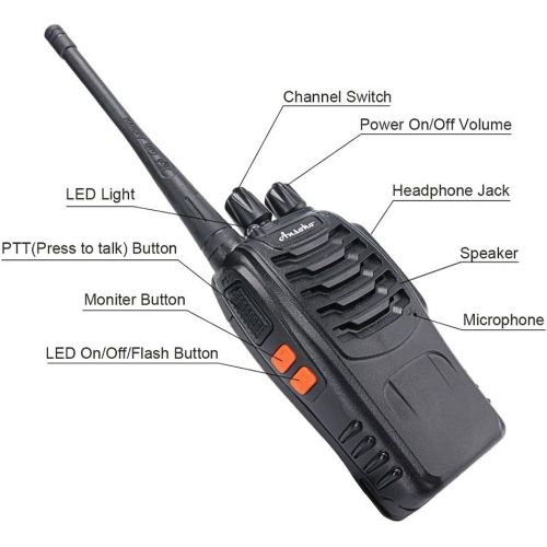  [아마존 핫딜]  [아마존핫딜]Ansoko Long Range Walkie Talkie Rechargable FRS/GMRS 16-Channel Handheld Two Way Radio with Earpiece (6 Pack)