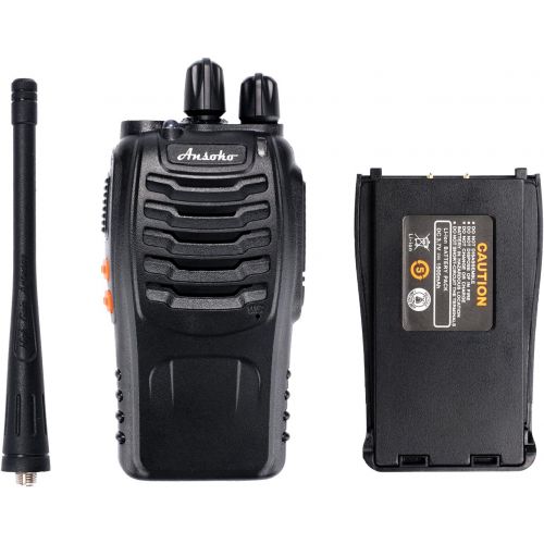  [아마존 핫딜]  [아마존핫딜]Ansoko Long Range Walkie Talkie Rechargable FRS/GMRS 16-Channel Handheld Two Way Radio with Earpiece (6 Pack)