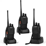 Ansoko Walkie Talkies Rechargeable Long Range Two Way Radios 16 Channel with Earpiece (3 Pack)