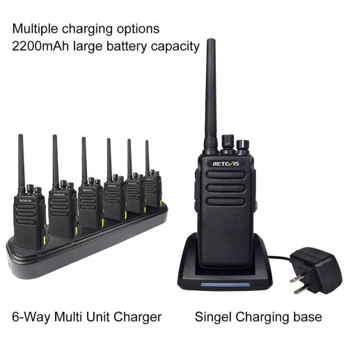  Ansoko Retevis RT81 UHF DMR Two Way Radio IP67 Waterproof Walkie Talkies High Power Digital Analog 32 Channel Ham Radio(6 Pack) with Six Way Gang Charger