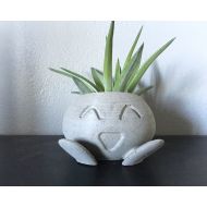 /AnsonDesign Small Concrete Oddish Planter - Candleholder - Handmade Decor - Pokemon Fan Art