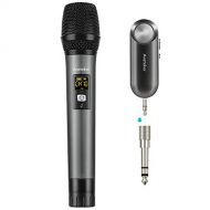 Handheld Wireless Microphone Ansteker UHF Mini Bluetooth Receiver 3.5mm and 6.5mm Output for Conference Karaoke Weddings Church Stage Party