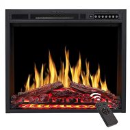 Antarctic Star 28 Electric Fireplace Insert Freestanding Heater with Remote Control Touch Screen Multicolor Flame Rome Space Timer 750w/1500w Black (28)