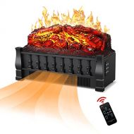 Antarctic Star Electric Fireplace Log Set Heater 21 Inch Remote Control Fireplace with Realistic Flame Effect Ember Bed,Overheated Protection,Adjustable Brightness&Speed for Indoor