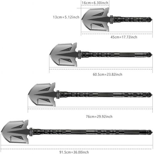  [아마존베스트]ANTARCTICA Military Folding Shovel Multitool Compact Backpacking Tactical Entrenching Tool for Hunting, Camping, Hiking, Fishing