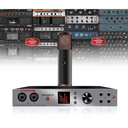  Antelope Audio},description:Antelope Audio’s Discrete 4 Microphone Preamp Interface brings a new level of sound quality and power to home studios and mobile recordists. It comes wi