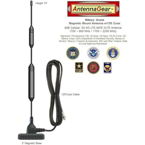  AntennaGear 8dB Sierra Wireless AT&T USBConnect Mercury  Compass 885 USB Modem External Antenna wOEM SMK TS-9