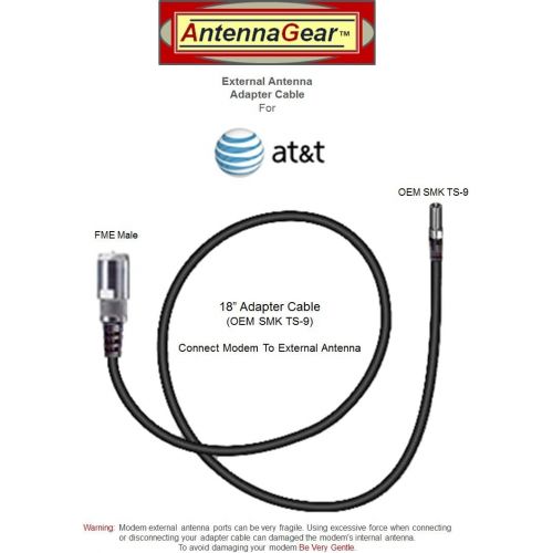 AntennaGear 8dB Sierra Wireless AT&T USBConnect Mercury  Compass 885 USB Modem External Antenna wOEM SMK TS-9