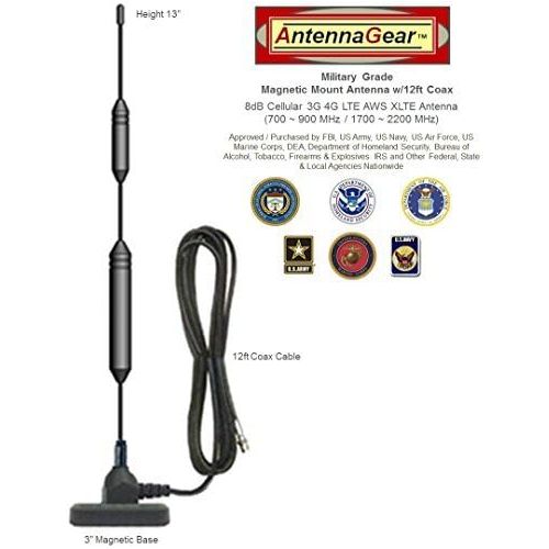  AntennaGear 8dB Sprint Novatel Wireless Merlin C777 2-in-1 Mobile Broadband Card External Antenna wOEM SMK TS-9