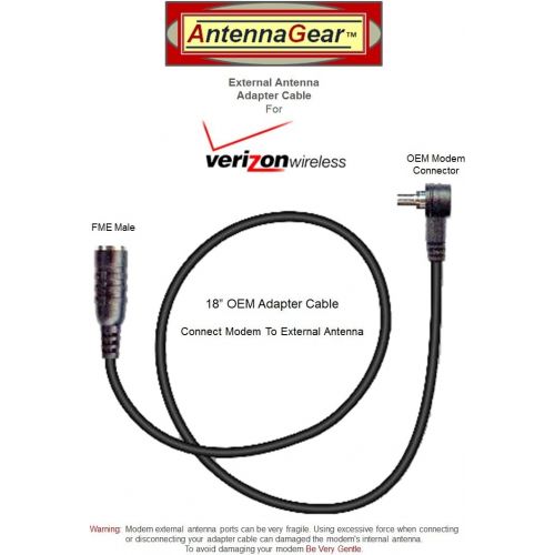  AntennaGear 8dB Verizon Wireless Pantech UML290 LTE USB Modem External Antenna