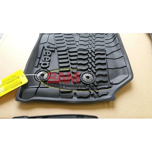  AntennaX 2016-2017 Jeep Wrangler Unlimited 4-Door Slush Mats Cargo Mat Kit OEM All Weather Mopar 82213860 82213184