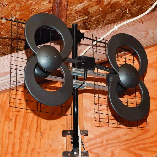  [아마존베스트]Antennas Direct Clearstream 4V TV Antenna, 70+ Mile Range, UHF/Vhf, Multi-Directional, Indoor, Attic, Outdoor, Mast W/Pivoting Base/Hardware/Adjustable Clamp/Sealing Pads, 4K Ready