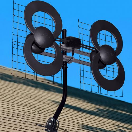  [아마존베스트]Antennas Direct Clearstream 4 TV Antenna, 70+ Mile Range, UHF, Multi-Directional, Indoor, Attic, Outdoor, Mast W/Pivoting Base/Hardware/Adjustable Clamp/Sealing Pads, 4K Ready, Bla