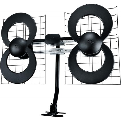  [아마존베스트]Antennas Direct Clearstream 4 TV Antenna, 70+ Mile Range, UHF, Multi-Directional, Indoor, Attic, Outdoor, Mast W/Pivoting Base/Hardware/Adjustable Clamp/Sealing Pads, 4K Ready, Bla