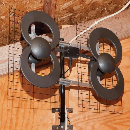  [아마존베스트]Antennas Direct Clearstream 4 TV Antenna, 70+ Mile Range, UHF, Multi-Directional, Indoor, Attic, Outdoor, Mast W/Pivoting Base/Hardware/Adjustable Clamp/Sealing Pads, 4K Ready, Bla