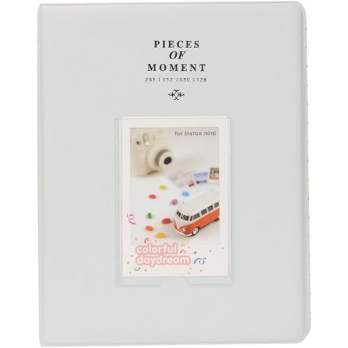  Anter 128 Pockets Mini Photo Album Compatible for Fujifilm Instax Mini 11 8 8+ 9 7s 25 26 50s 70 90 Instant Camera & Name Card - Smoky White B