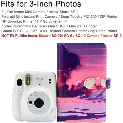  Anter 108 Pockets Mini Photo Album Compatible for Fujifilm Instax Mini 11 8 8+ 9 7s 25 26 50s 70 90 Instant Camera & Name Card - Sunset